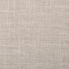 Fauteuil inclinable rembourré en tissu beige de style milieu du siècle avec repose-pieds, dossier capitonné et pieds en hêtre