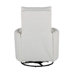 Fauteuil inclinable manuel à bascule beige avec dossier pivotant à 360° et réglable, comprend deux coussins amovibles