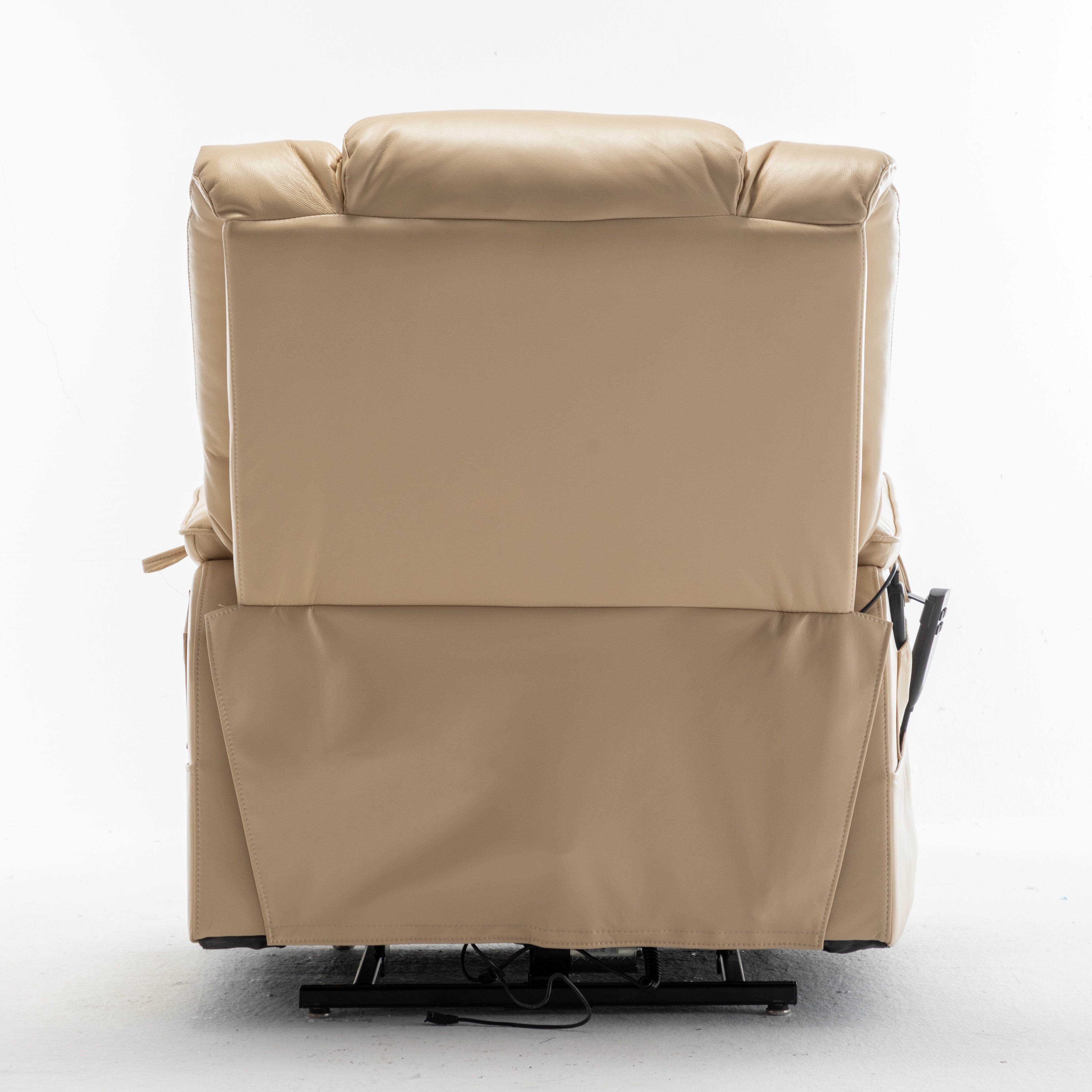 Fauteuil inclinable électrique surdimensionné beige avec moteur OKIN et position allongée à 180°