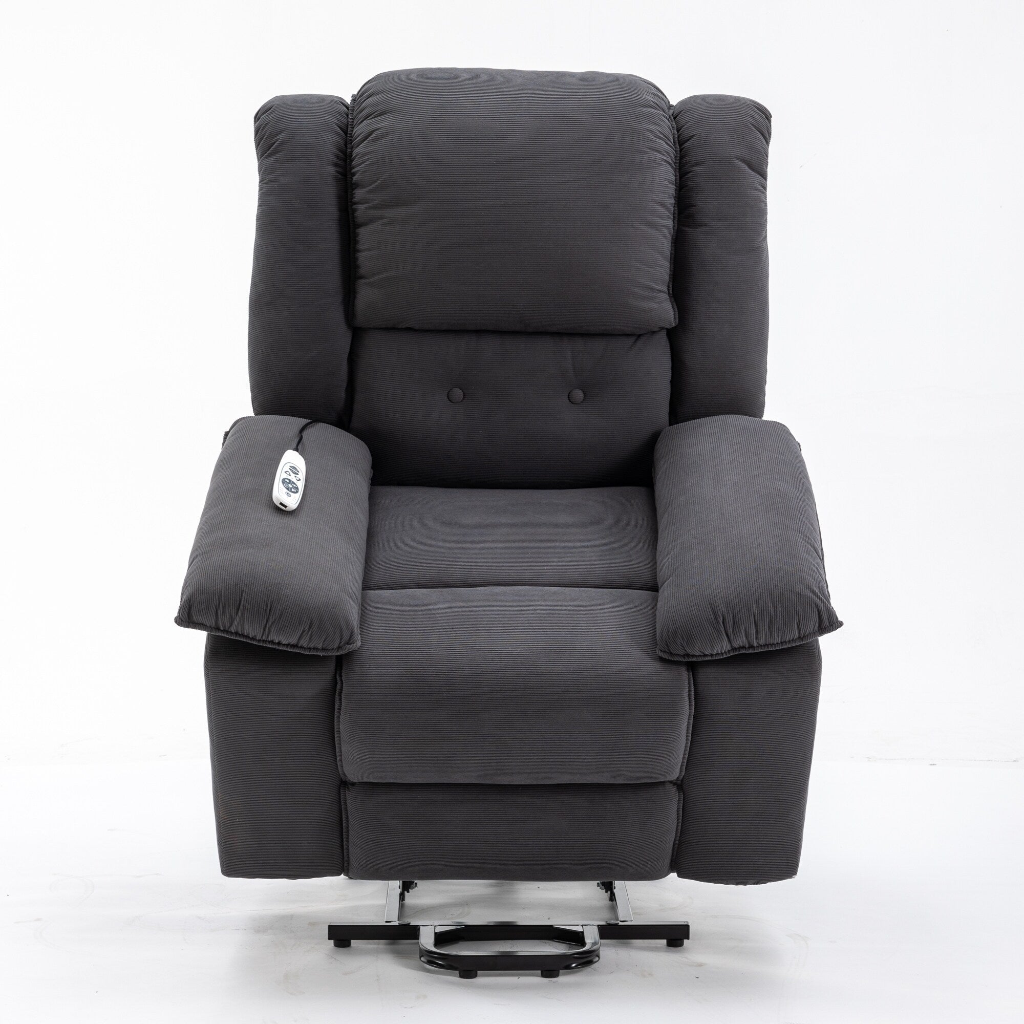 Fauteuil inclinable électrique beige pour personnes âgées avec massage, chauffage, inclinaison réglable, poches latérales et positions illimitées