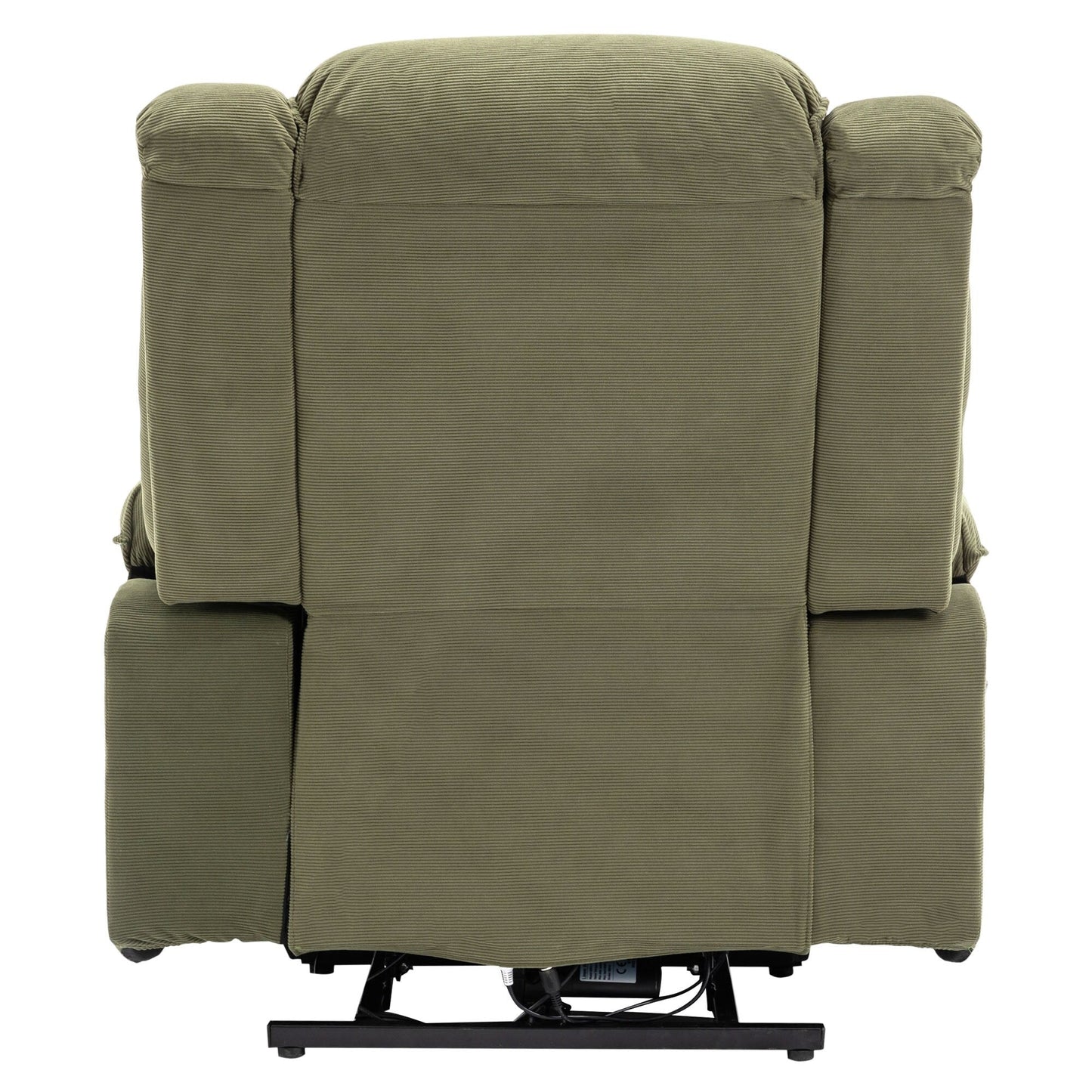Fauteuil inclinable électrique beige avec massage, chauffage et accoudoirs rétractables