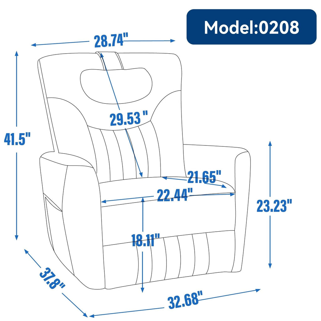 Fauteuil inclinable électrique beige avec pivot, mouvement de bascule et coussin lombaire