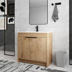 Meuble-lavabo Beingnext 24/30/36 avec porte à fermeture douce et étagère réglable