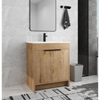 Meuble-lavabo Beingnext 24/30/36 avec porte à fermeture douce et étagère réglable