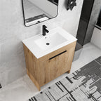 Meuble-lavabo Beingnext 24/30/36 avec porte à fermeture douce et étagère réglable