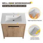 Meuble-lavabo Beingnext 24/30/36 avec porte à fermeture douce et étagère réglable