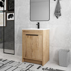 Meuble-lavabo Beingnext 24/30/36 avec porte à fermeture douce et étagère réglable