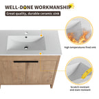 Meuble-lavabo Beingnext 24/30/36 avec porte à fermeture douce et étagère réglable