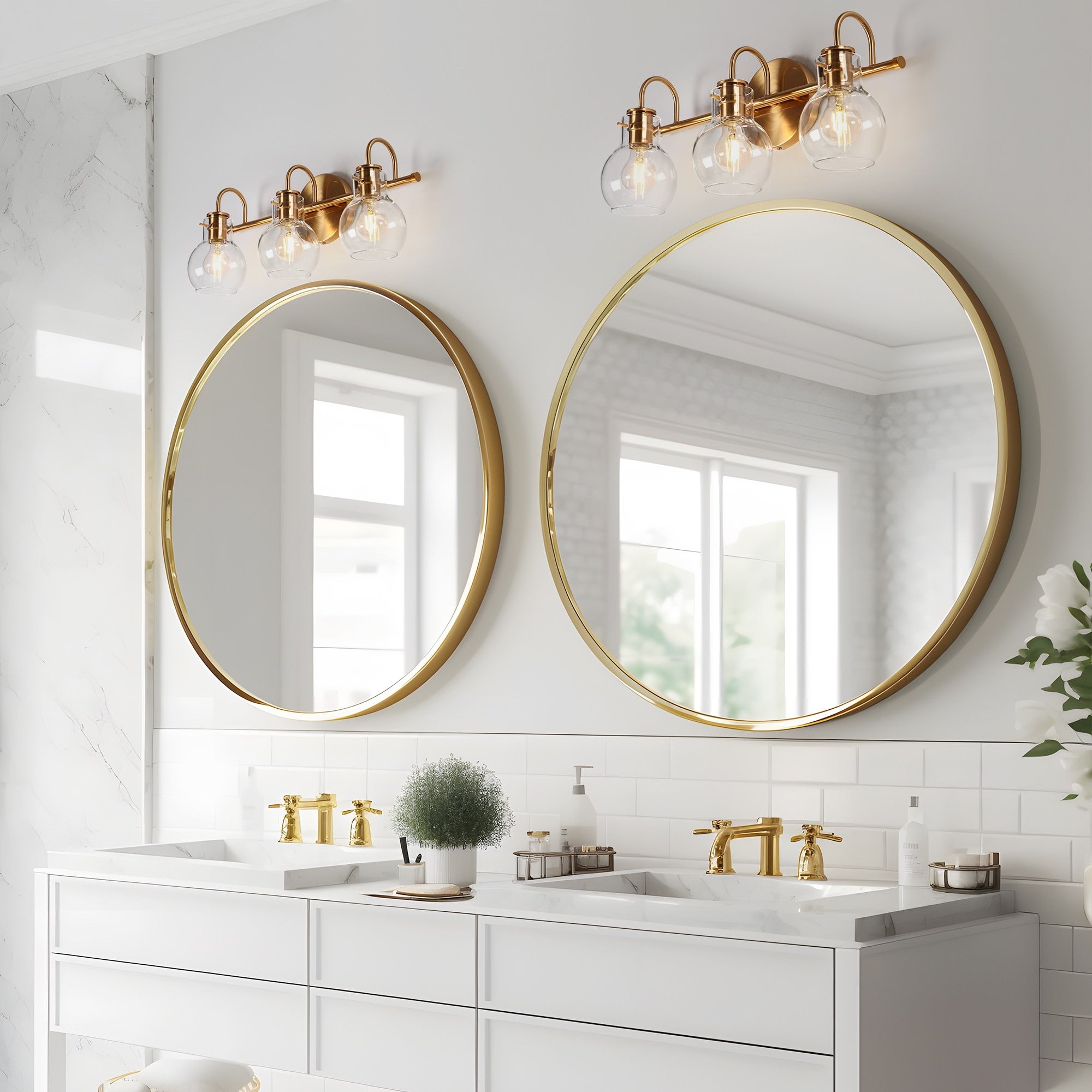 Applique murale moderne à 2, 3, 4 ou 5 lampes pour salle de bain, design minimaliste, en verre