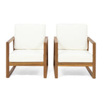 Fauteuils club d'extérieur en bois belge (lot de 2) par Christopher Knight Home