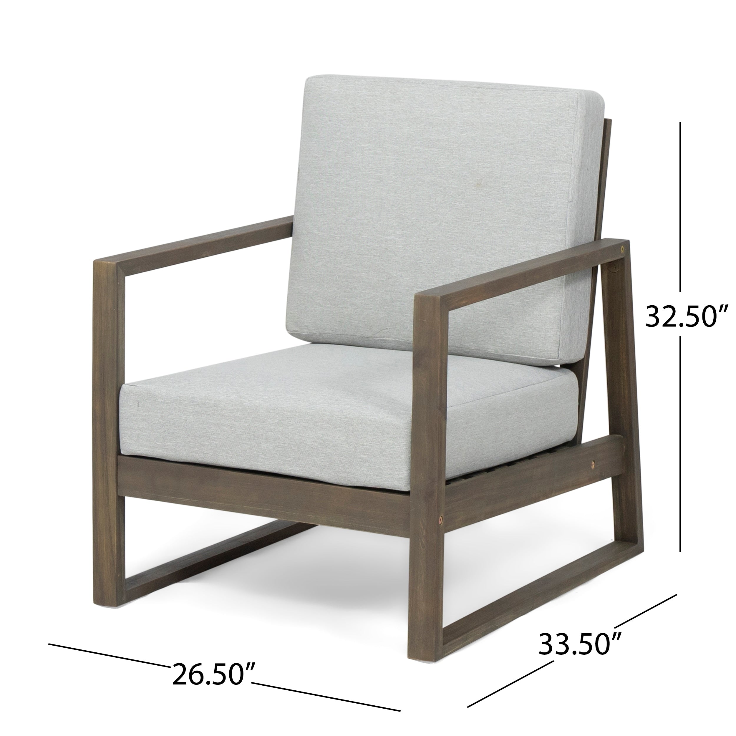 Fauteuils club d'extérieur en bois belge (lot de 2) par Christopher Knight Home