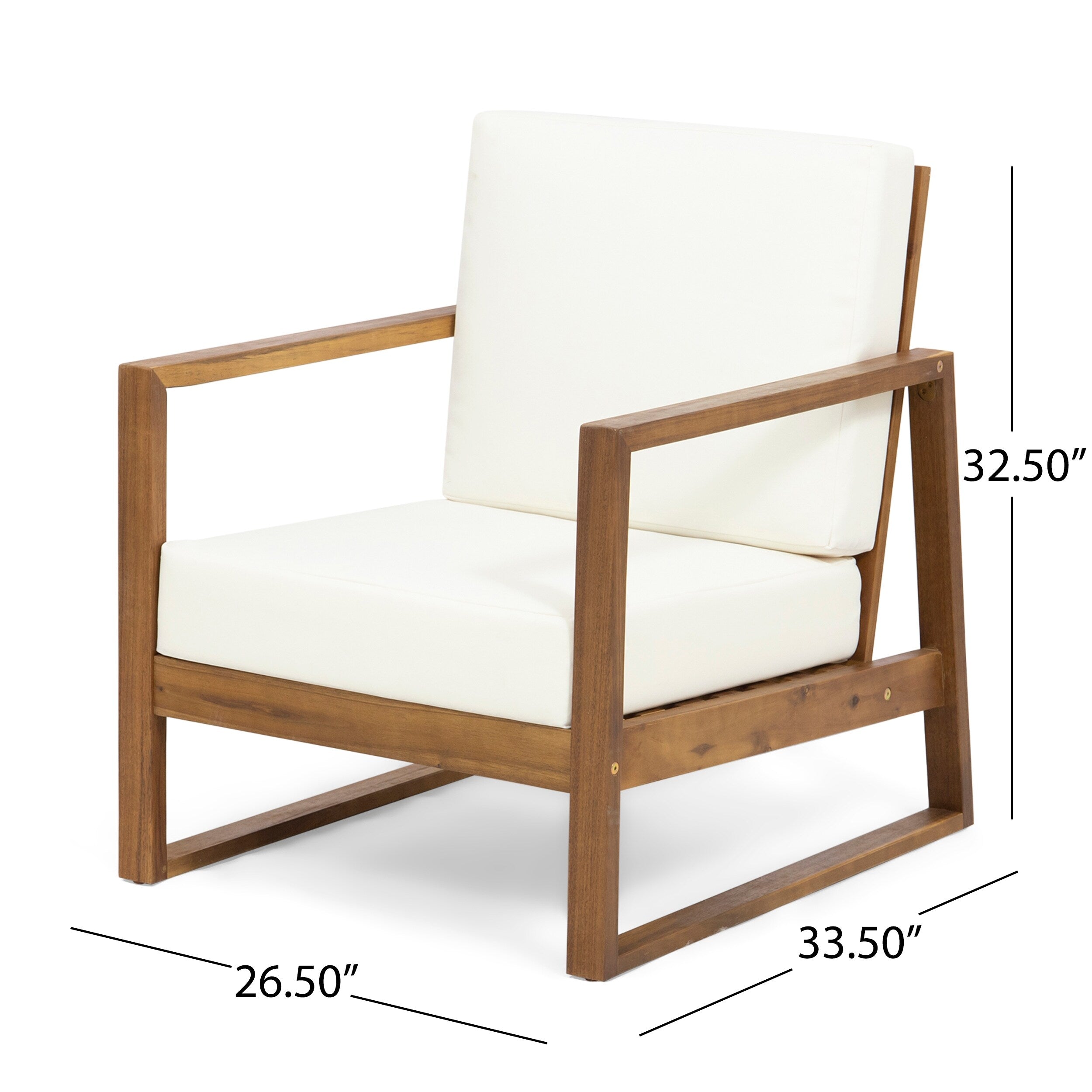 Fauteuils club d'extérieur en bois belge (lot de 2) par Christopher Knight Home