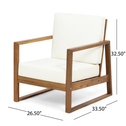 Fauteuils club d'extérieur en bois belge (lot de 2) par Christopher Knight Home