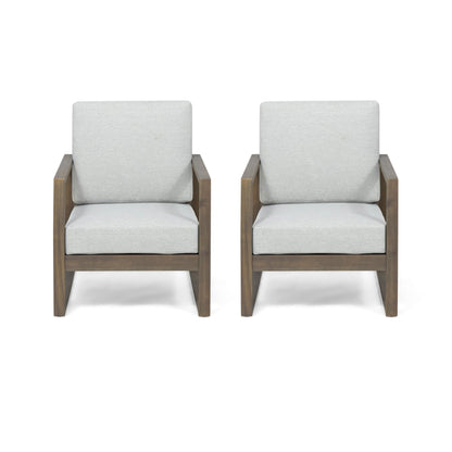 Fauteuils club d'extérieur en bois belge (lot de 2) par Christopher Knight Home