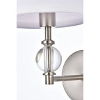 Applique de salle de bain Bella 1 lumière avec abat-jour en tissu blanc