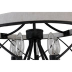 Lustre cage rustique en bois Bella Depot à 5 lumières, éclairage à intensité variable, suspension réglable de style ferme de 15,7 pouces pour îlot de cuisine