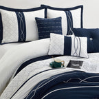 Ensemble de couette géométrique moderne Bellerose 7 pièces