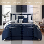 Ensemble de couette géométrique moderne Bellerose 7 pièces