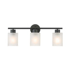 Luminaire de salle de bain Bellevue Lydia à 3 lampes, 23 pouces, avec verre givré