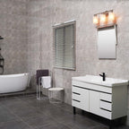 Luminaire de salle de bain Bellevue Lydia à 3 lampes, 23 pouces, avec verre givré