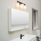Luminaire de salle de bain Bellevue Lydia à 3 lampes, 23 pouces, avec verre givré