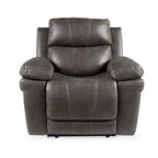 Fauteuil inclinable électrique Ben Dual, appui-tête réglable, similicuir gris