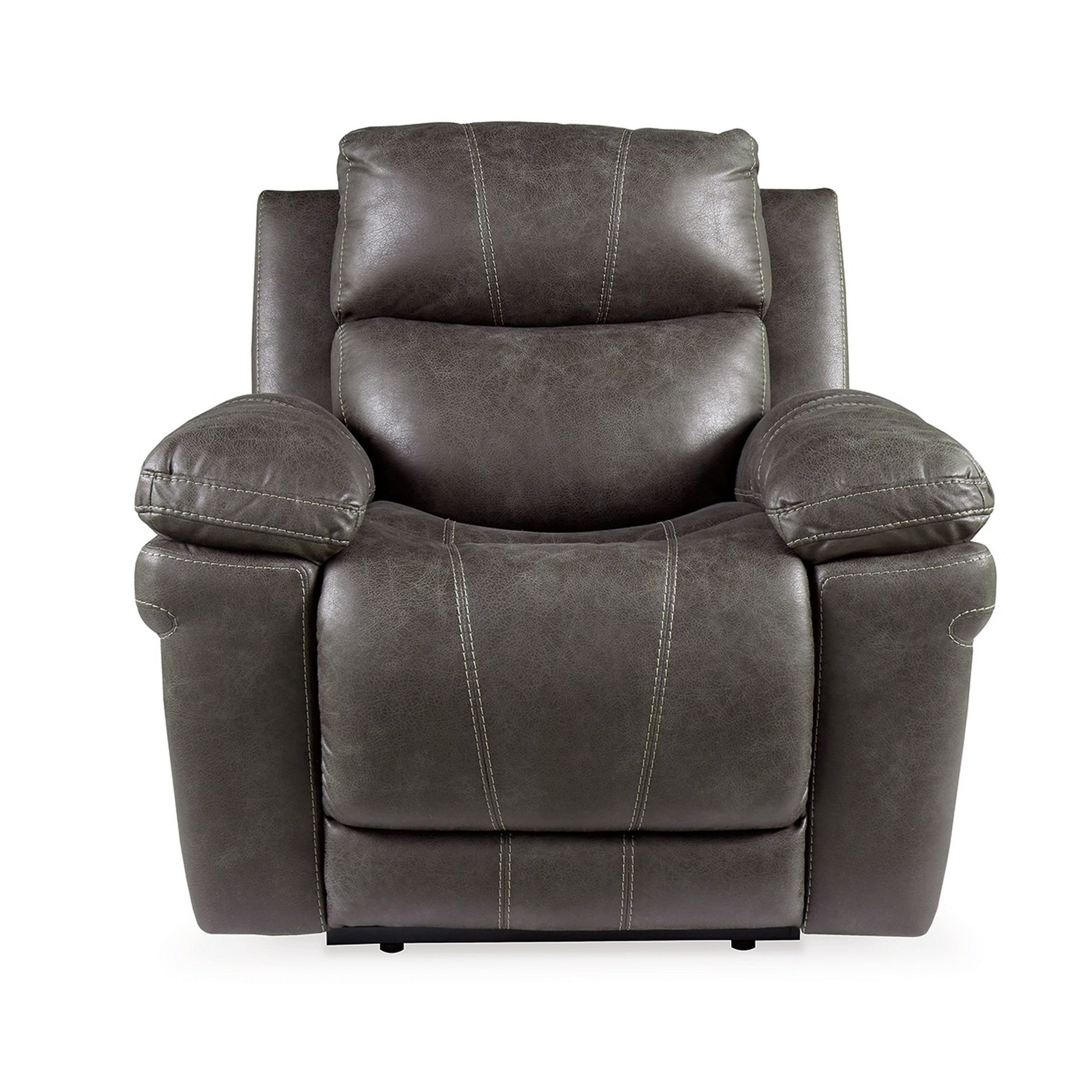 Fauteuil inclinable électrique Ben Dual, appui-tête réglable, similicuir gris