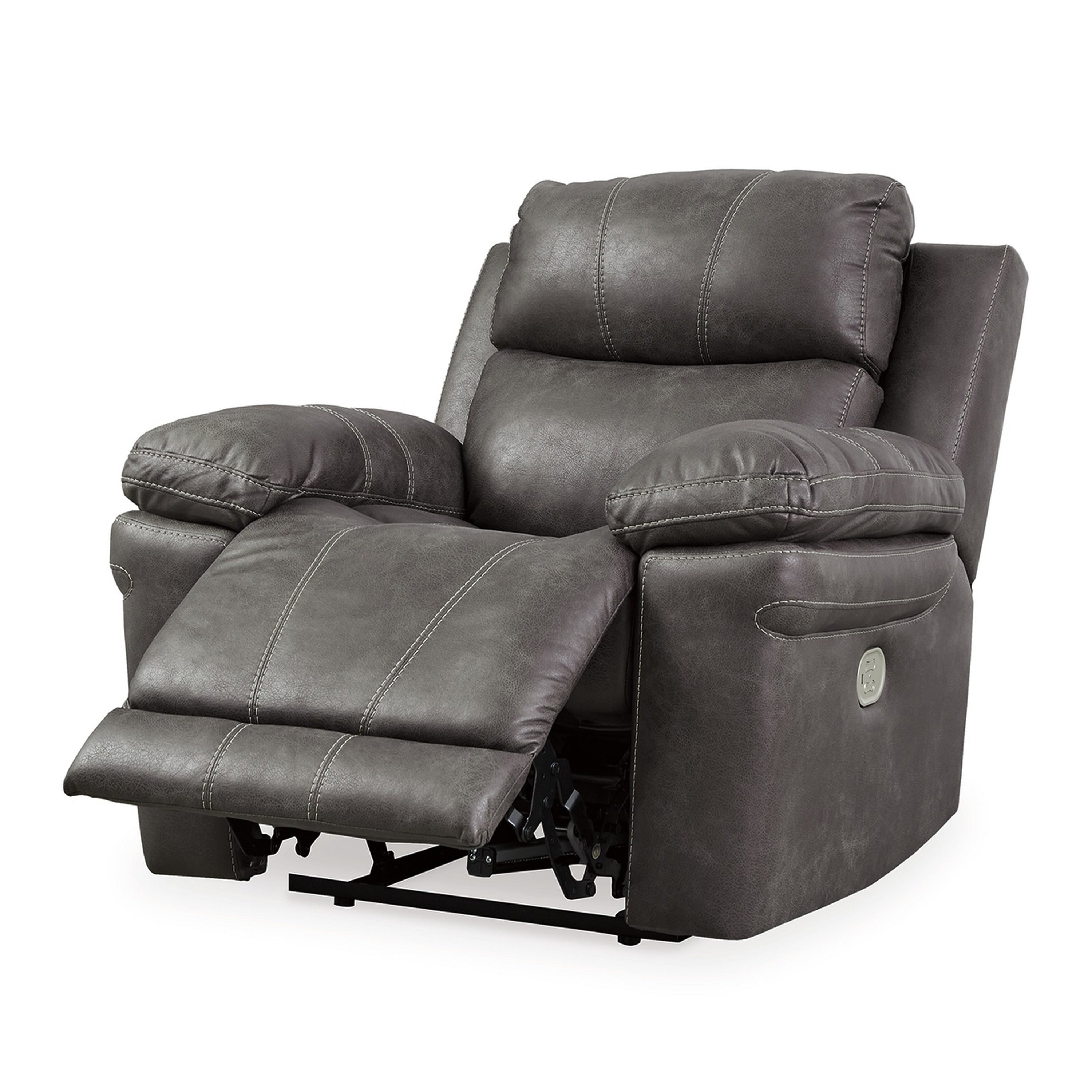 Fauteuil inclinable électrique Ben Dual, appui-tête réglable, similicuir gris