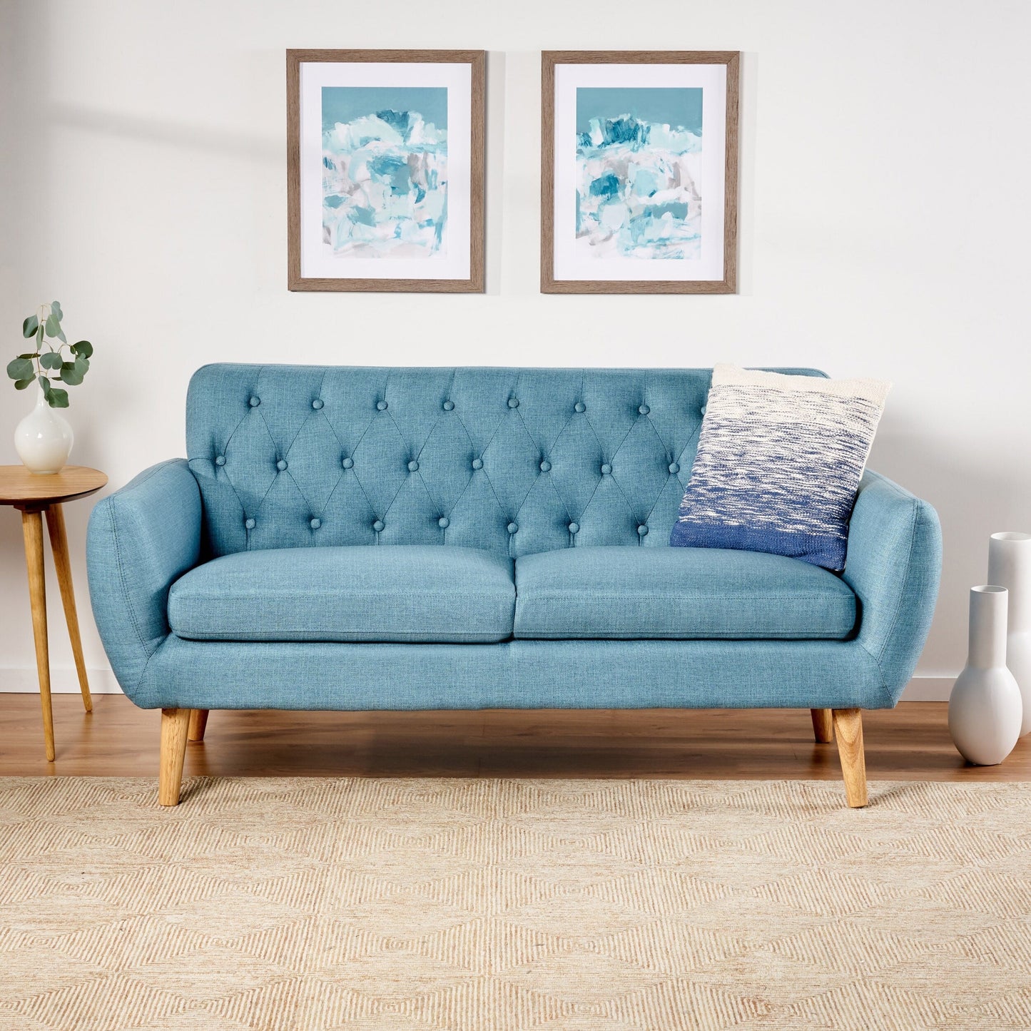 Petit canapé Bernice, style Mid-Century Modern, par Christopher Knight Home