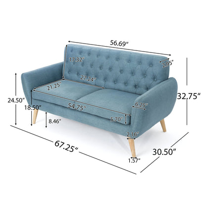 Petit canapé Bernice, style Mid-Century Modern, par Christopher Knight Home