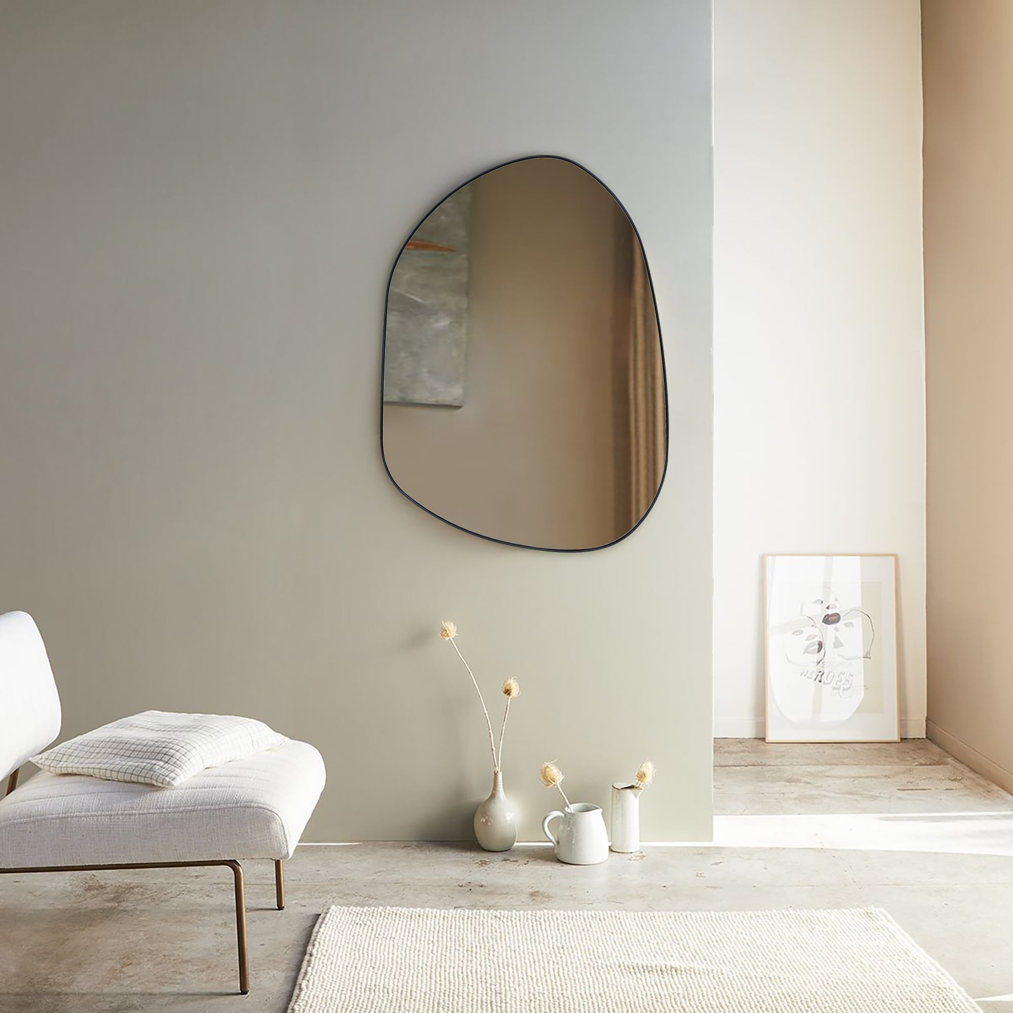 Miroir mural TEHOME Bertlinde de forme irrégulière pour salon
