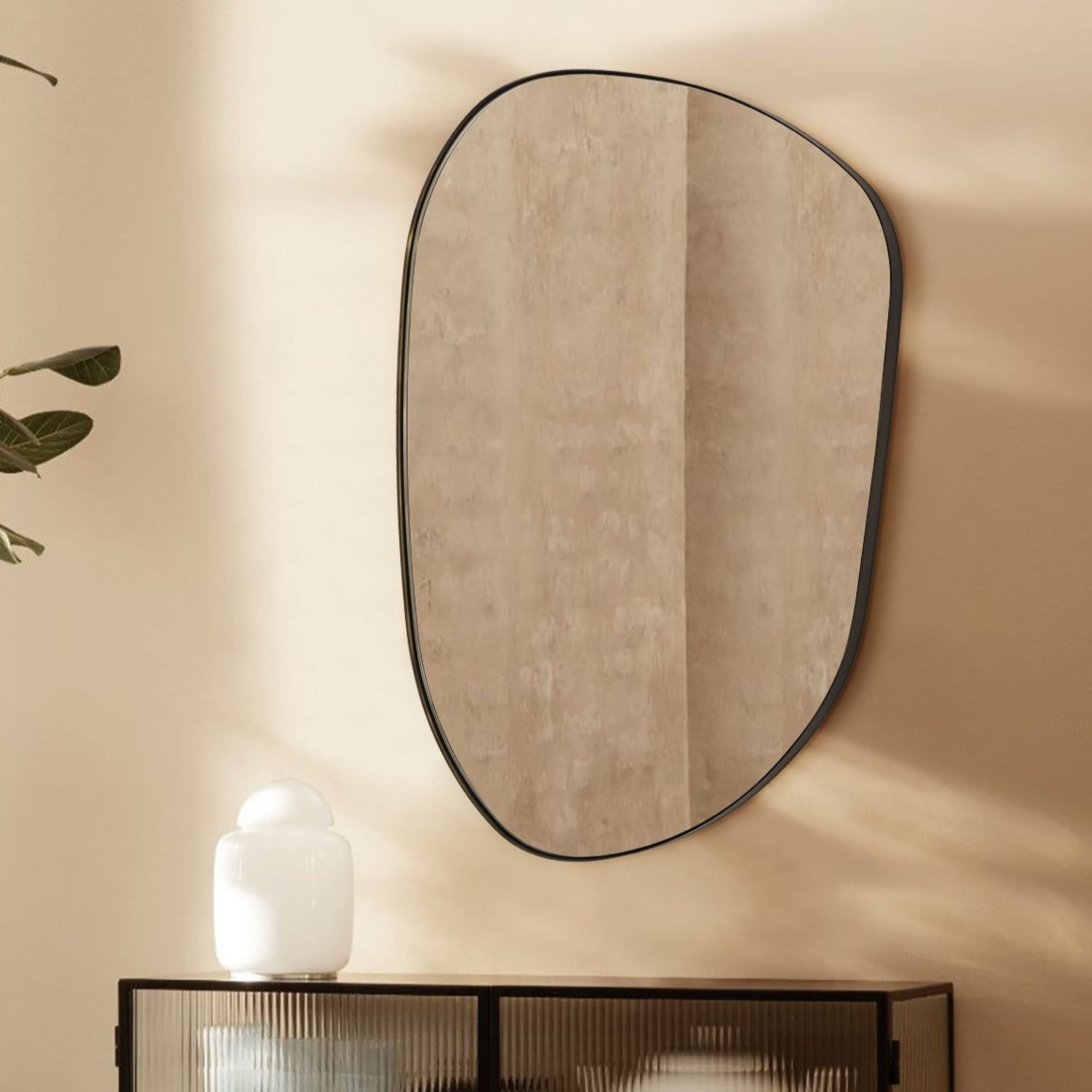 Miroir mural TEHOME Bertlinde de forme irrégulière pour salon