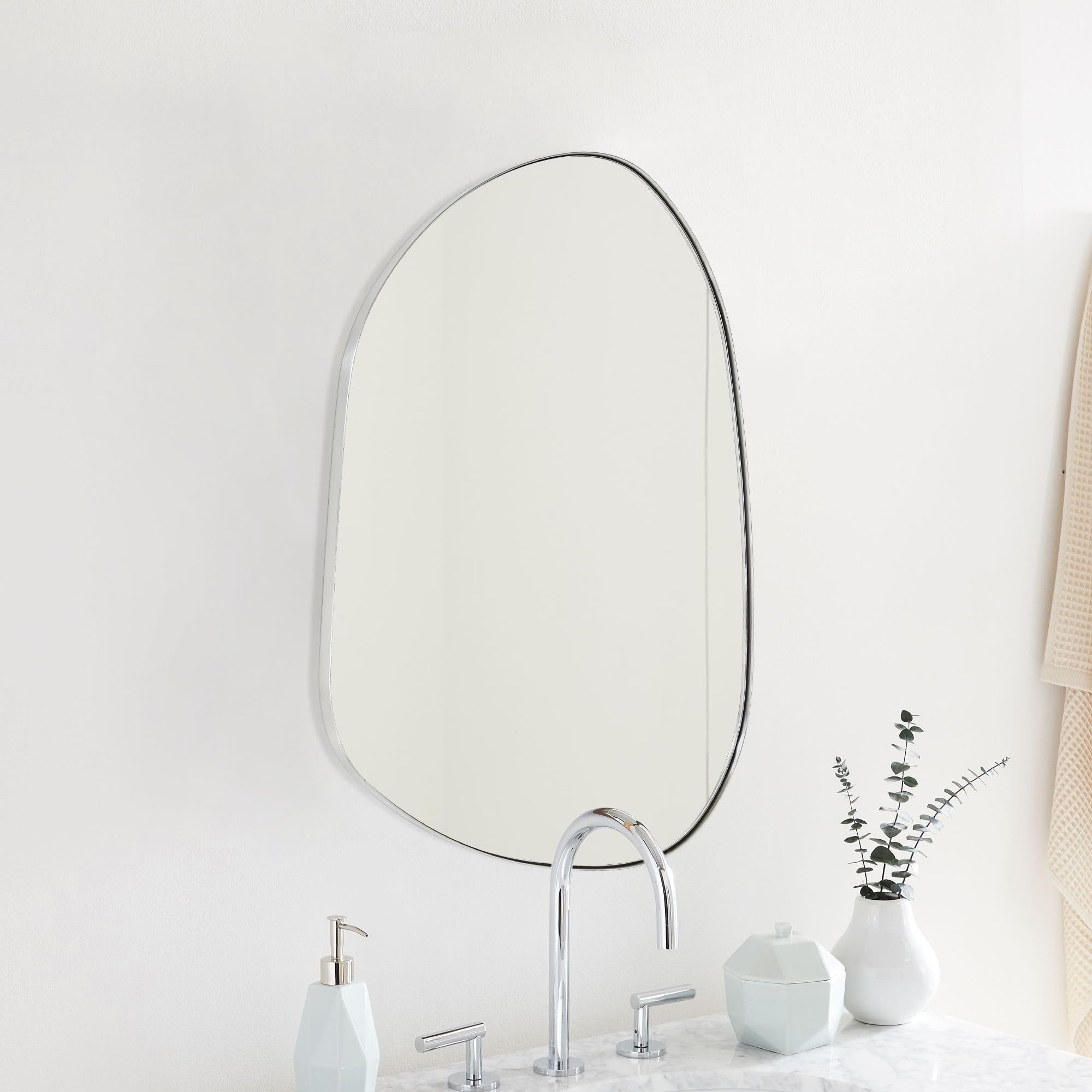 Miroir mural TEHOME Bertlinde de forme irrégulière pour salon