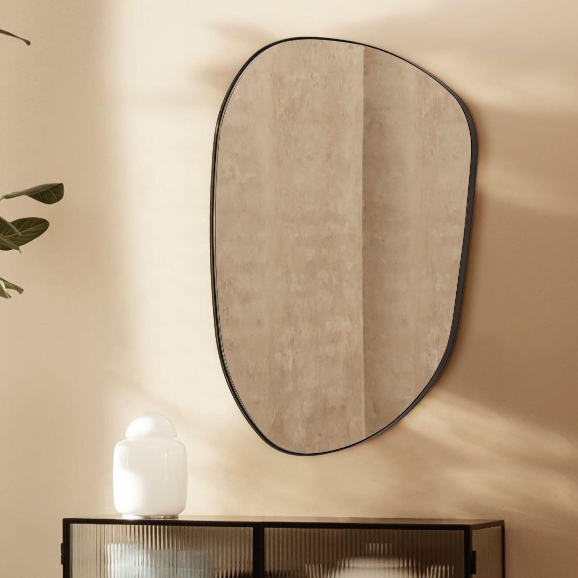 Miroir mural TEHOME Bertlinde de forme irrégulière pour salon