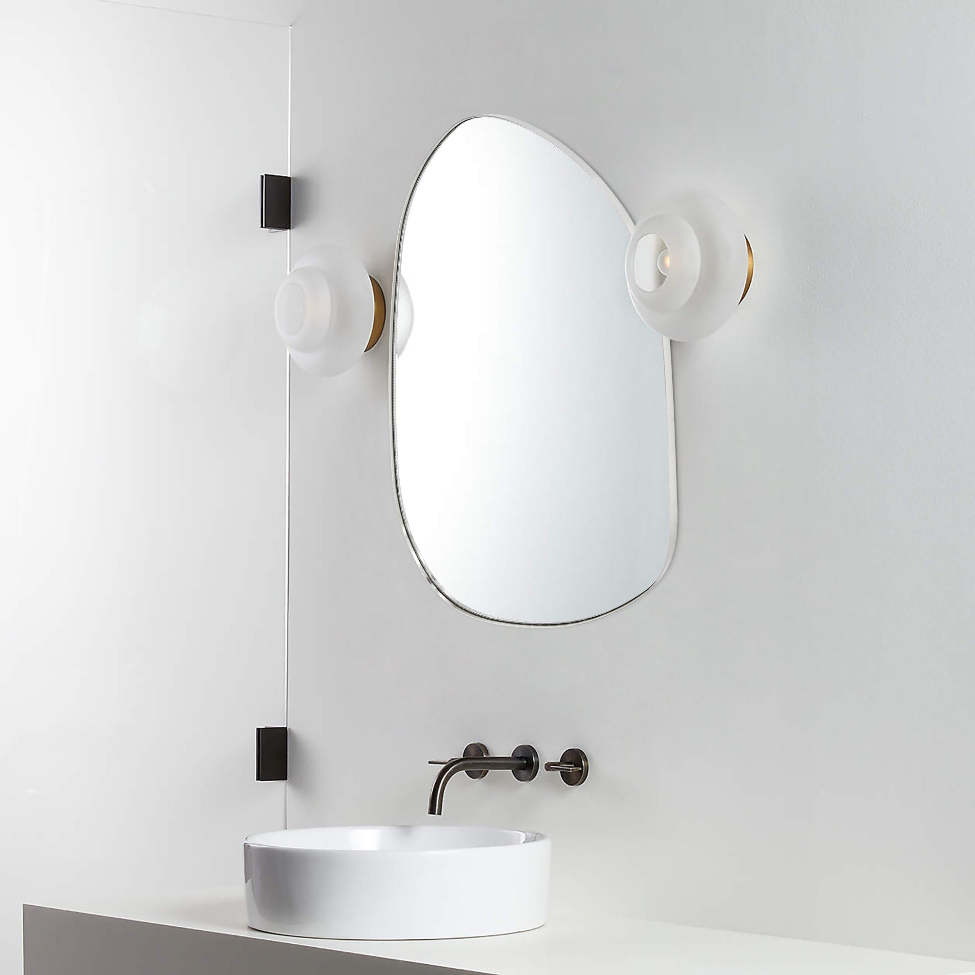 Miroir mural TEHOME Bertlinde de forme irrégulière pour salon
