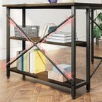 Petit bureau en L avec étagères de rangement Bureau d'ordinateur d'angle