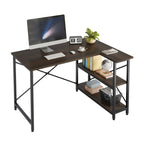 Petit bureau en L avec étagères de rangement Bureau d'ordinateur d'angle