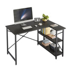 Petit bureau en L avec étagères de rangement Bureau d'ordinateur d'angle