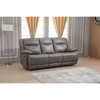 Canapé 3 places inclinable manuel en cuir reconstitué Betsy Furniture 8006