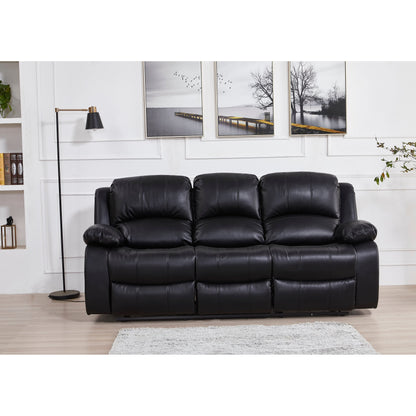 Canapé 3 places inclinable manuel en cuir reconstitué Betsy Furniture 8018