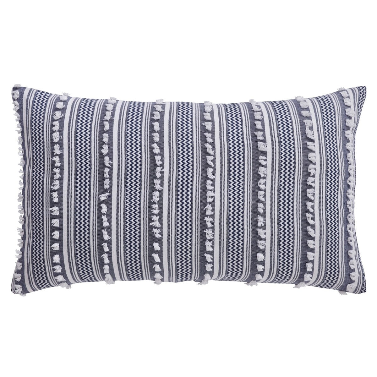 Parure de lit Angelique Better Trends 100 % coton touffeté doux en peluche chenille élégantes rayures lavable en machine et sèche-linge