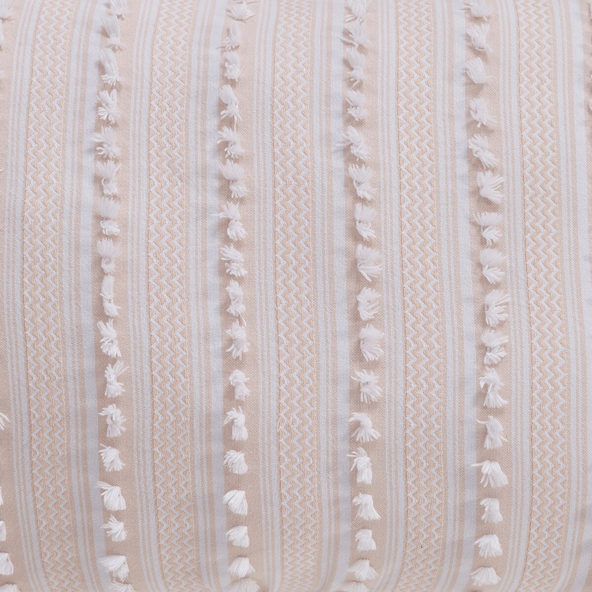 Parure de lit Angelique Better Trends 100 % coton touffeté doux en peluche chenille élégantes rayures lavable en machine et sèche-linge