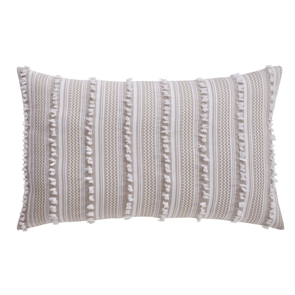 Parure de lit Angelique Better Trends 100 % coton touffeté doux en peluche chenille élégantes rayures lavable en machine et sèche-linge