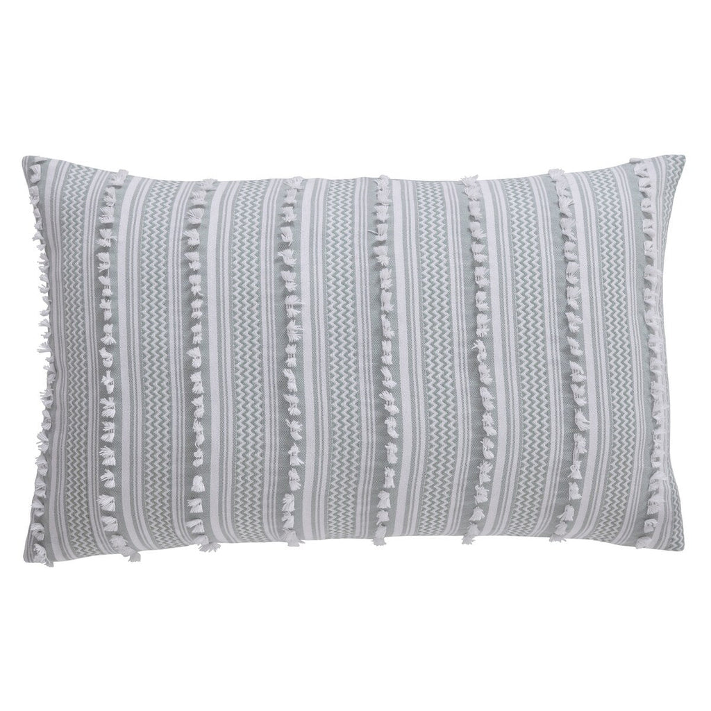 Parure de lit Angelique Better Trends 100 % coton touffeté doux en peluche chenille élégantes rayures lavable en machine et sèche-linge