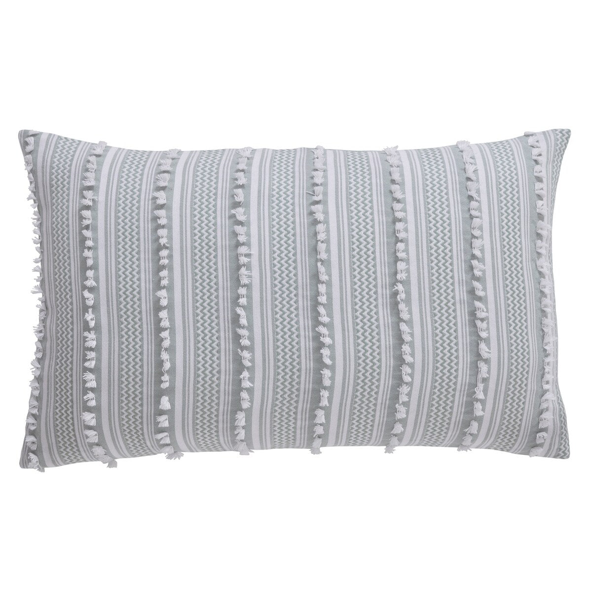 Parure de lit Angelique Better Trends 100 % coton touffeté doux en peluche chenille élégantes rayures lavable en machine et sèche-linge