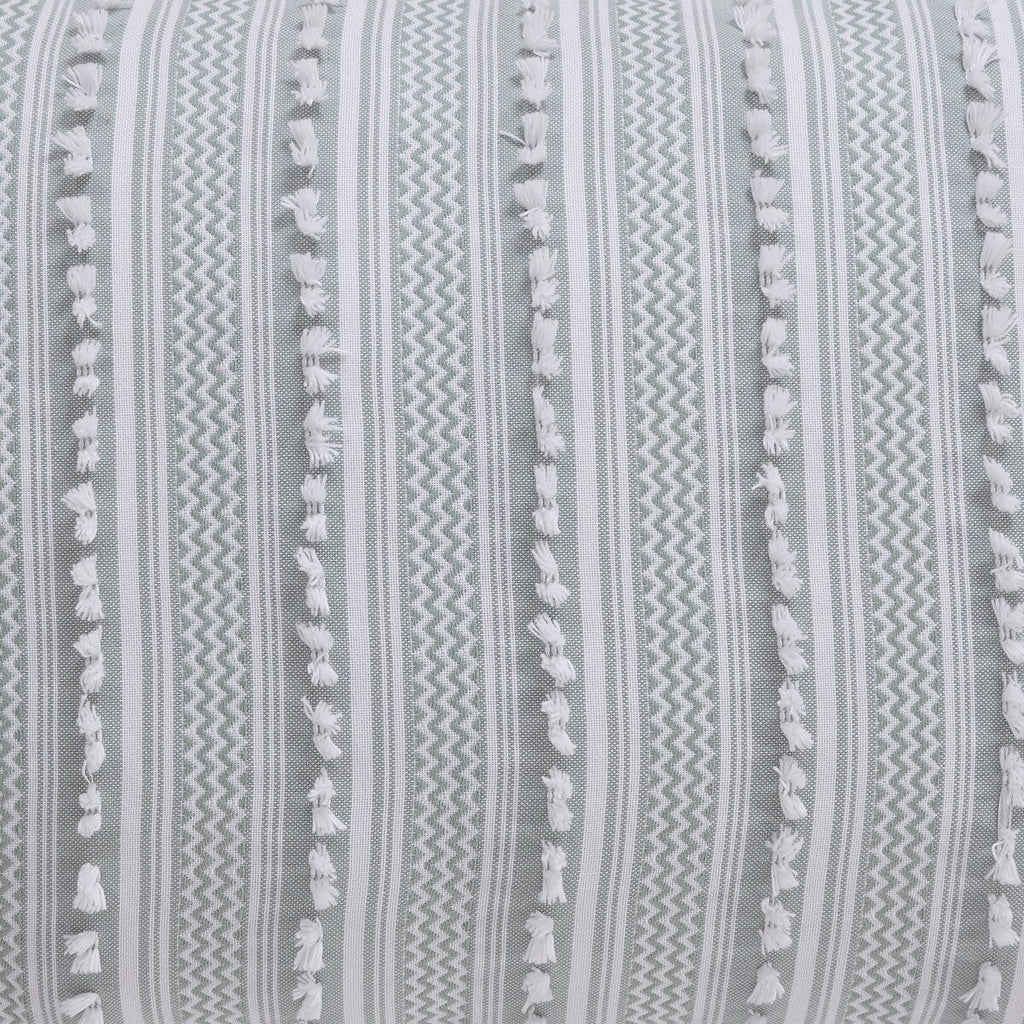Parure de lit Angelique Better Trends 100 % coton touffeté doux en peluche chenille élégantes rayures lavable en machine et sèche-linge