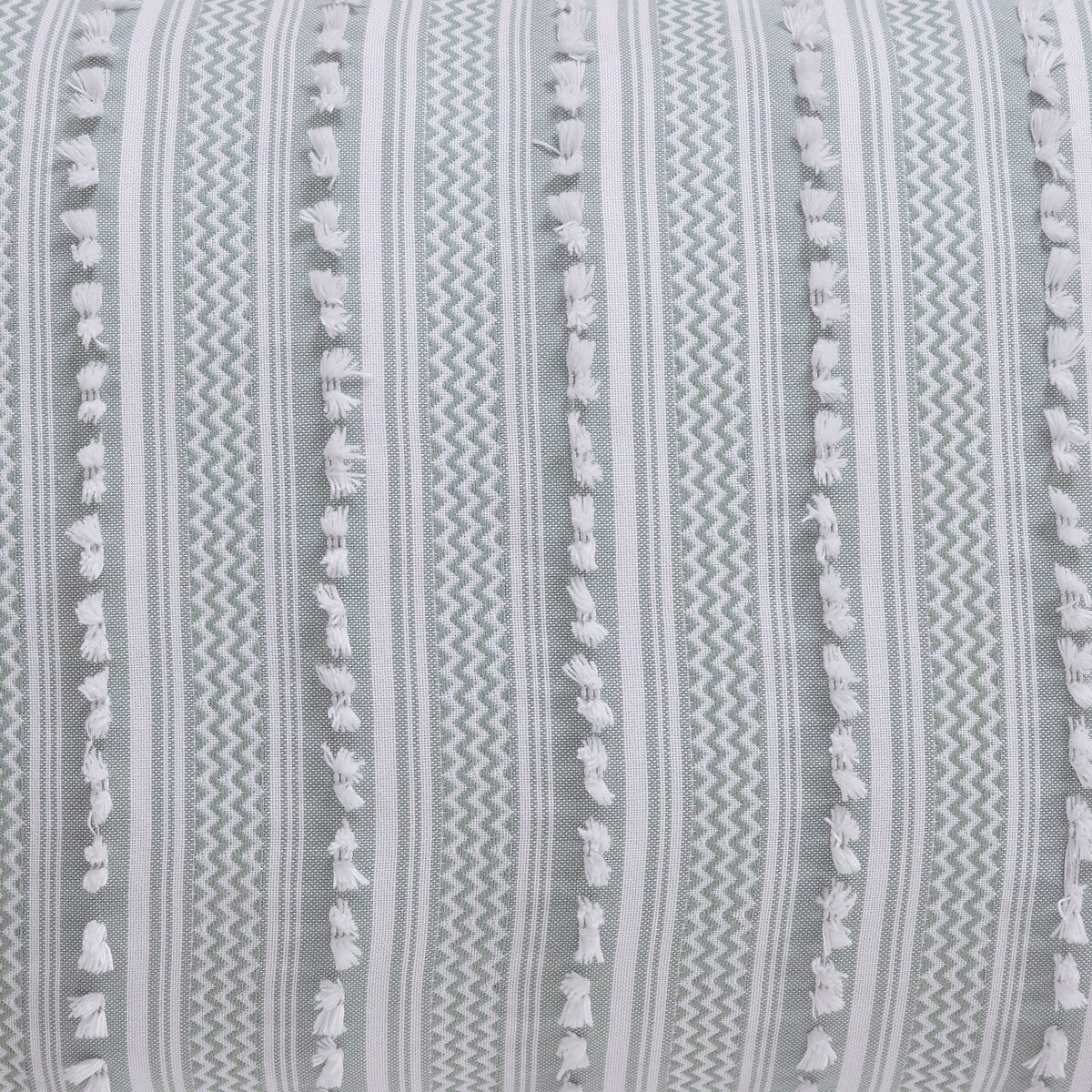 Parure de lit Angelique Better Trends 100 % coton touffeté doux en peluche chenille élégantes rayures lavable en machine et sèche-linge