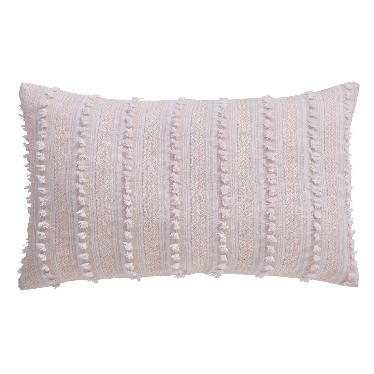 Parure de lit Angelique Better Trends 100 % coton touffeté doux en peluche chenille élégantes rayures lavable en machine et sèche-linge