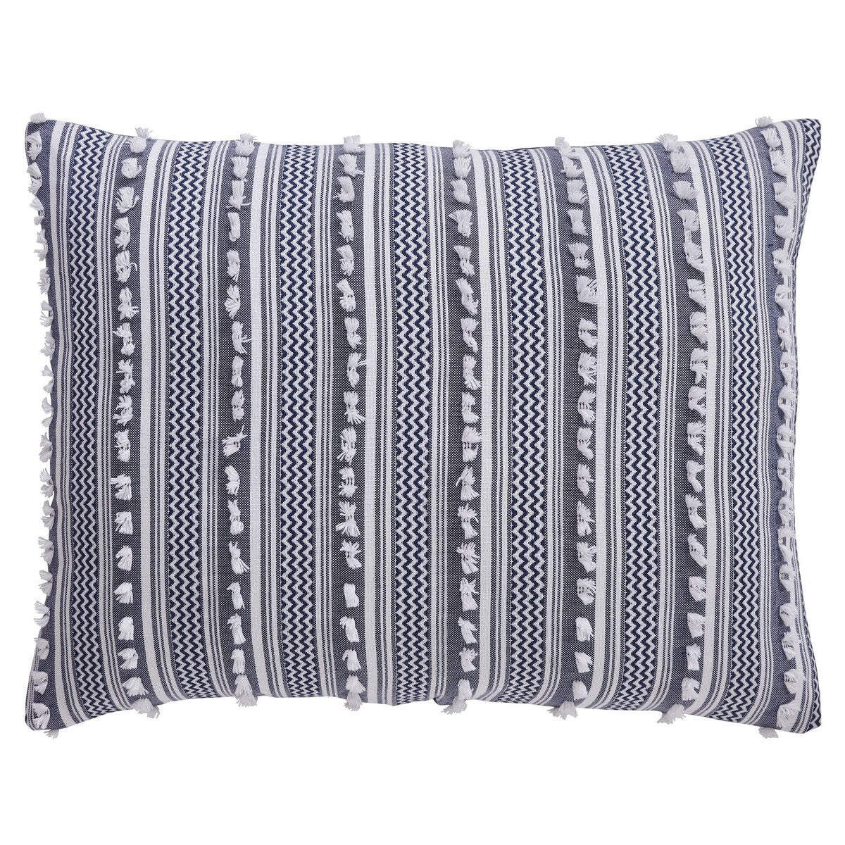 Parure de lit Angelique Better Trends 100 % coton touffeté doux en peluche chenille élégantes rayures lavable en machine et sèche-linge
