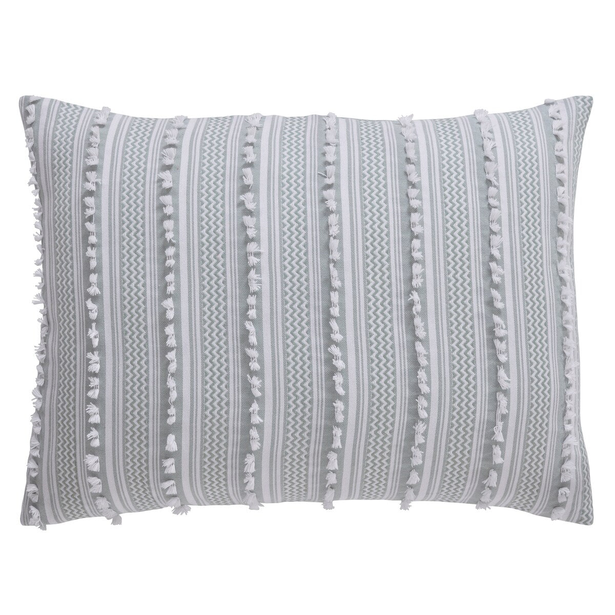 Parure de lit Angelique Better Trends 100 % coton touffeté doux en peluche chenille élégantes rayures lavable en machine et sèche-linge